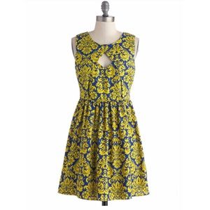 ModCloth Brocade Keyhole Dress